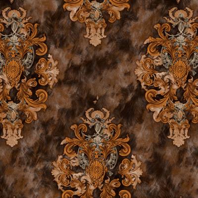 China 1.06m traditional cheap design interior 3d luxury damask embossed gold wallpaper for living room for sale