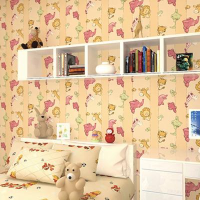 China China traditional eco-friendly decorative nonwoven wallpaper in rolls with animal for kids children bedroom decor for sale