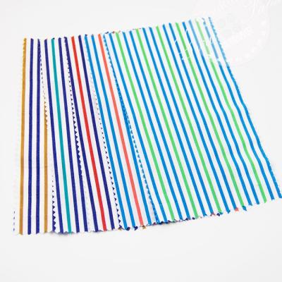 China New Style Shrink-Resistant Carbon Peach Combed Cotton Stripe Fabric for sale