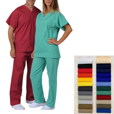 China Wholesale Colors Factory TC Twill Fabric For Medical Scrub Suits And Hospital Nurse Uniforms for sale