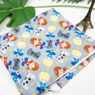 China Viable no moq DBP double brushed poly spandex knitting cute girl printed fabric for hair band for sale