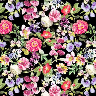 China Wholesale Custom Fuse Polyester Digital Satin Patterns Printing Silk Fabric for sale