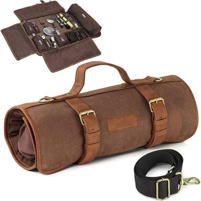 China Other Bag Professional Organizer Easy Carrying Handling Waxed Canvas Barber Tool Bag Portable For Traveling for sale