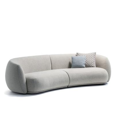 China Modern Modern fabric round couch arc creative stitching 4-seater sofa Villa home office hotel lobby Design Sectional Sofa for sale