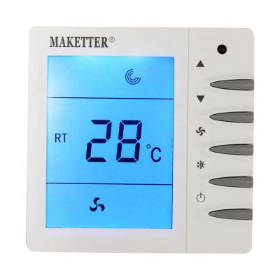 China Commercial Air Conditioner Digital Maketter Fan Coil Thermostat Remote Control Thermostat FCU Thermostat for sale