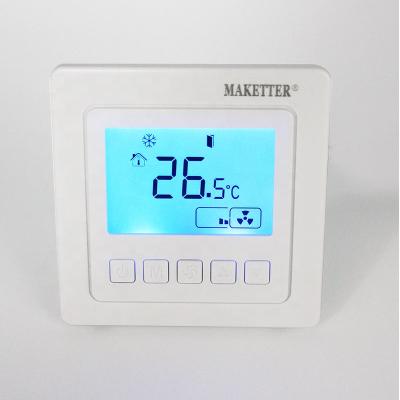 China 88mm Wall Fan Coil Unit Thermostat Air Conditioner Fan Coil Controller Smart Thermostat for sale