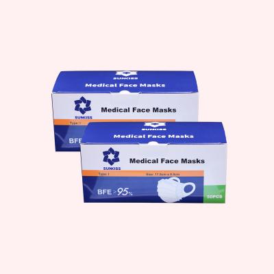 China Adult ready to ship medical face mask 3 ply earloop face mask in stock from China for sale