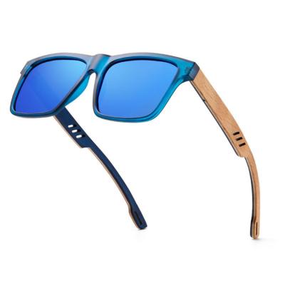 China Wooden Sunglasses Men Women Shade Sunglasses Fashion Trendy Bamboo Sunglasses 2021 Polarized for sale