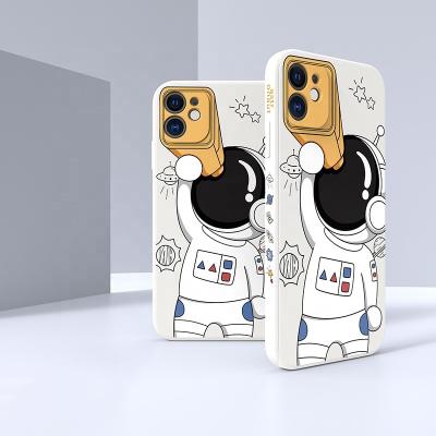 China Transparent shockproof hd tpu phone case for iphone series astronaut shockproof silicone clear cover case for iphone xs xs 11 12 13 pro max for sale