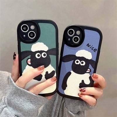 China Hot Cute Animal Women Cartoon Sheep Fashion Soft Cell Phone Case Soft Leather Cover Custom Wholesale Shockproof TPU Girl For iPhone 13 pro for sale