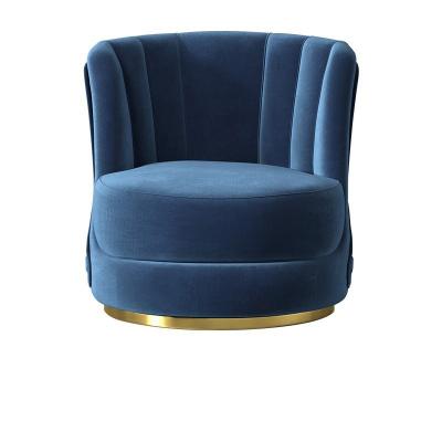 China (Others) DREAMHOME Adjustable Furniture Swivel Accent Tub Chair Sapphire Blue /Mint Modern Velvet Collection Quilted for sale