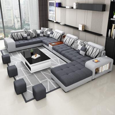 China Other Chesterfield European Designs Sofa Set Cum Bed Modern Furniture Living Room Sofas Cotton Canvas Sectional Sofa for sale