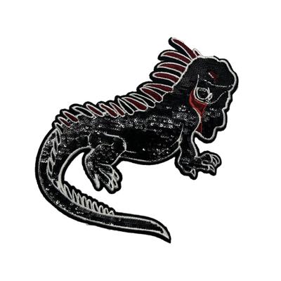 China Iron On Patches Brand Custom Lizard Glitter Patches Factory Direct Sales Foreign High Quality High Quality Lowest Price for sale