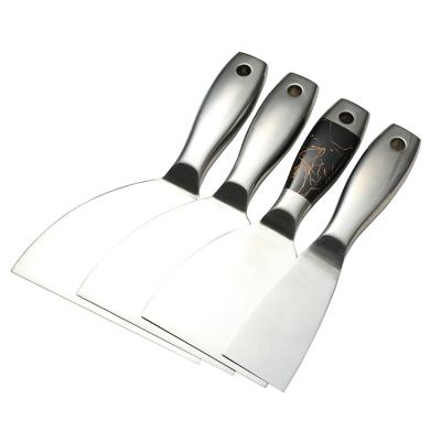 China Flexible Blade All Stainless Steel Joint Knife One Piece Handle Putty Knife for sale