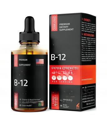 China OEM Vitamin B12 Drops Vitamin B12 Sublingual Liquid Vegan B12 Vitamin 5000 MC B12 Liquid Supplement for sale