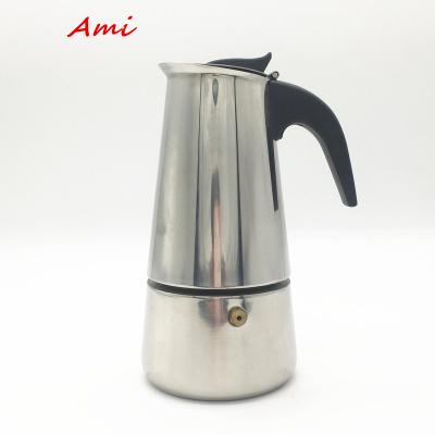 China Viable Wholesale Italian Mocha Pot Coffee Pot Hot Stainless Steel Custom European Concentrated French Coffee Pot for sale