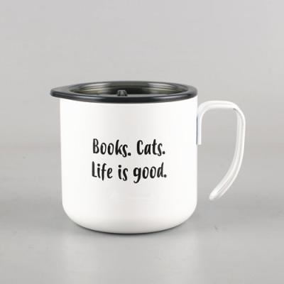 China 2020 Sustainable Hot Selling Grass Life Double Wall Stainless Steel Vacuum Coffee Mugs for sale