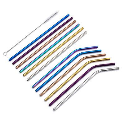 China SS 304 Non-Refillable Titanium-platedss Drinking Straw for sale