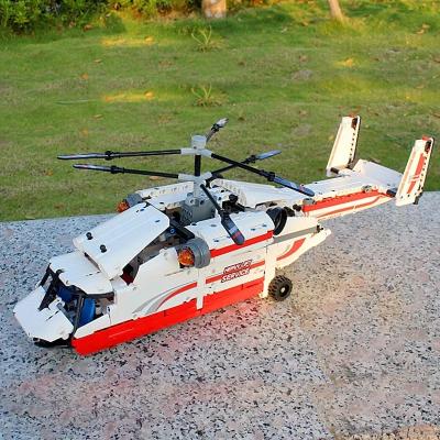 China High-tech Construction Toy Mold King 15012 Series Helicopter APP Motorized Flat Technic Set Model Technic Creative Children Toy Building Block MOC for sale