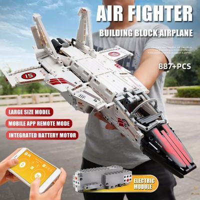 China Remote Control Construction Toy Mold King 15013 Fighter Jet Building Blocks Educational Toy Building STEM Toy Building Kits Toy Set for sale