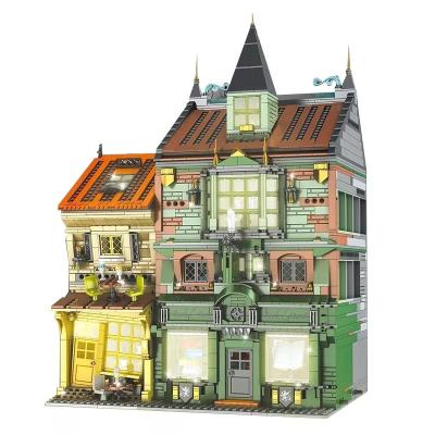 China Building Toy Mold King 16040 Legoi Bookstore Brick Legoi Street View Brick Magical Architecture Toy Kid Toy Children Educational Gift for sale