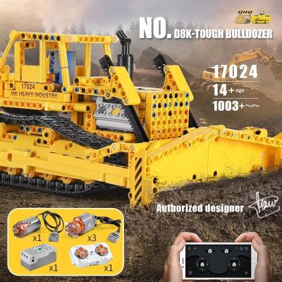 China Technic KING 17024 APP Bulldozer RC D8K Truck Building Toy MOLD Car Set Building Blocks Brick Kid Toy Christmas Gift MOC-74666 for sale