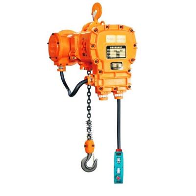 China Construction Hoist Factory direct price 1 ton 2 ton 3ton 5 ton explosion-proof model electric chain hoist with hook trolley type for sale