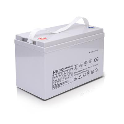 China Deep Cycle Life Rechargeable Gel Valve Regulated 12volt 100amps Sealed Solar Acid Lead Battery for sale