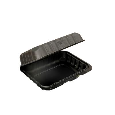 China Disposable Thermoforming Disposable Microwave To Go Box 8*6 Inch Take Out Plastic Food Container for sale