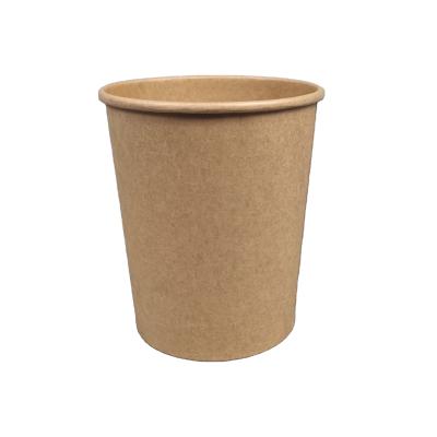 China Waterproof Eco - Friendly Compostable Kraft Paper Soop Bowl for sale