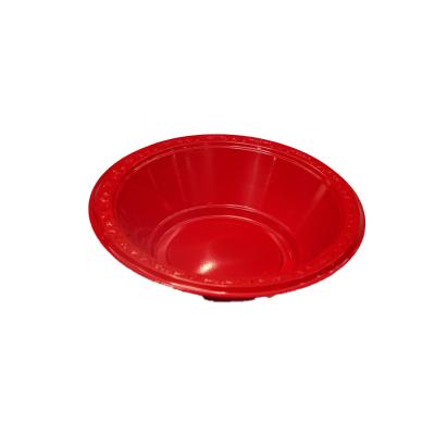 China Thermoforming 20oz Eco-friendly Microwavable Party Red Disposable Plastic Fruit Bowl for sale