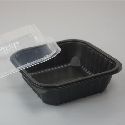 China Disposable Microwave Thermoforming 6 Inch Eco - Friendly Plastic Take Out Sealed Burger Box for sale