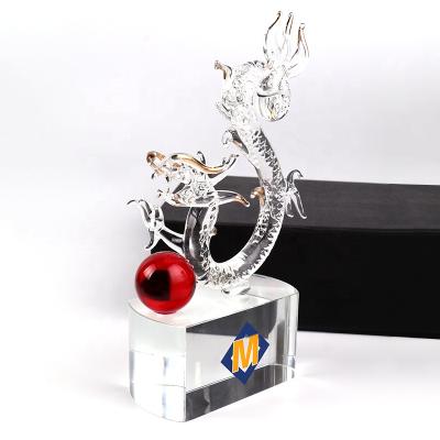 China Europe Custom Design High Quality Crystal Dragon Ball Boat Trophy With Engraving Logo Base for sale