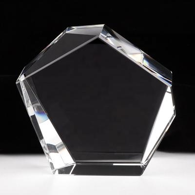 China Custom Wholesale Europe Business Wedding Gift 3d Crystal Iceberg Laser Blank Clear Crystal Glass Awards Blanks For for sale