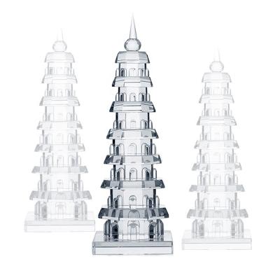 China Europe People Open 7/9/11/13 Layer Large Wenchang Pagoda Crystal Tower Mold For Feng Shui Home Decoration for sale