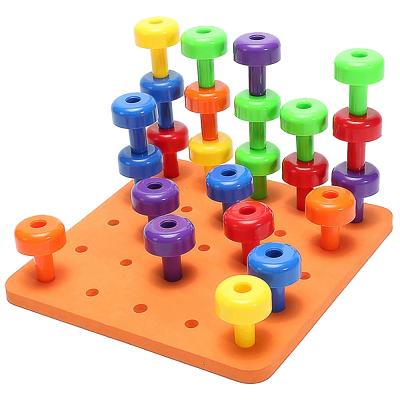 China Modern Puzzle Toy Plastic Peg Toys Educational Peg Board Stacking Toddler Toy for sale