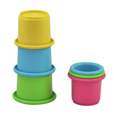 China Educational Toy Kids Non-Toxic Plastic Stacked Cups Food Grade PP Stack Up Cups Baby First Skills Stacking Cups Toys for sale