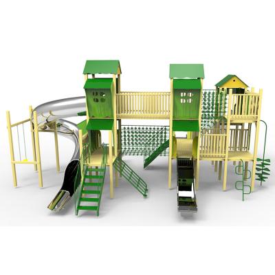 China Hot Sale Plastic Wood-plastic Playground Outdoor Playground WPC Playground Equipment for sale