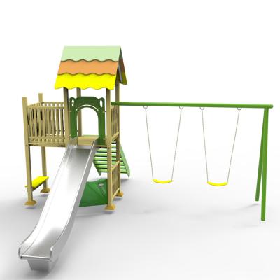 China New Design Outdoor Plastic Playground WPC Playground Wood-plastic Playground Equipment for sale