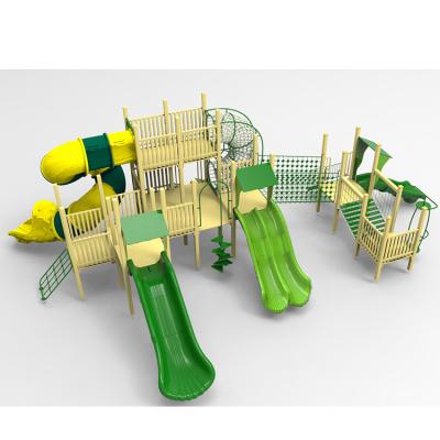 China Plastic Playground Wood-plastic Material Playground Equipment WPC Outdoor Playground for sale