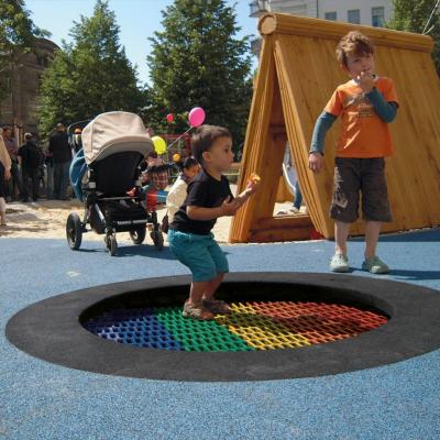 China Without New Design Protective Net Type Surface In Ground Trampoline Kids Garden Playground Trampoline for sale