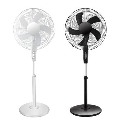 China Africa South America Quiet Indoor Oscillating Pedestal Fans Household Use 220V 16 Inch Stand Fan Electric Fan Cross Base for sale