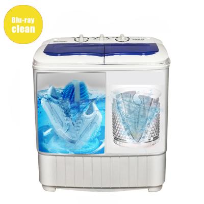 China Hotel China Factory 6 Kg Capacity Twin Tub Semi-Automatic Washing Machine With Removable Nylon Brush Toploading Shoe Washers With Drying for sale