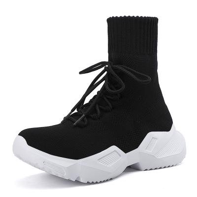 China 2021 fashion trend high quality women fashion to trend light weight sports shoes elastic light skin shoe mouth and wear-resistant sole for sale