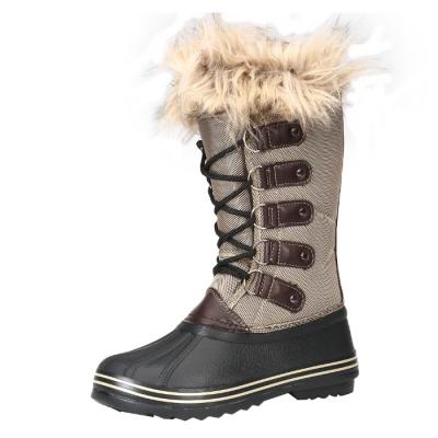 China Winter fashion pvc fashion trend female customized portable mid heel rain boots colorful fur shorts for sale