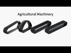 Tractor harvester rubber track