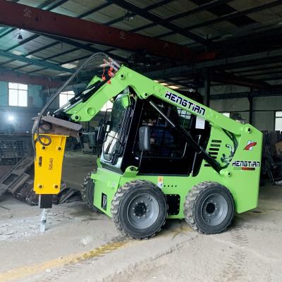 China Hotels Operating Skid Steer Features Hydraulic Breaker Hammer Skid Steer Loader For Sale for sale