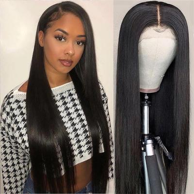 China Real 13*4Lace Front Wig Remy Virgin Full Lace Wigs Straight Hair Body Weave Hair Wigs For Women Color DHL Transparent for sale