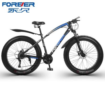 China Soft Tail Snow Bike FOREVER 26 Inch 21/24/27/30 Speed ​​Dual Speed ​​Disc Brake Adult 4.0 Steel Variable Fat Tire Soft Tail Bike for sale