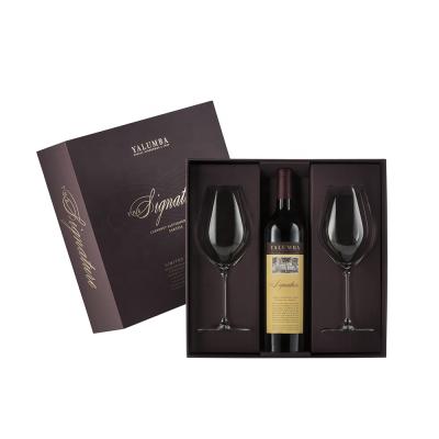 China Customized Black Packaging Cardboard Box Recyclable Cardboard Paper Wine Glass Gift Boxes For Packaging for sale